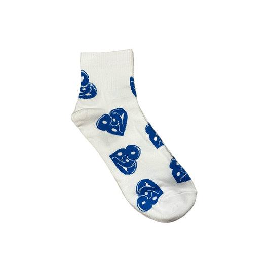 Blue hearts logo socks