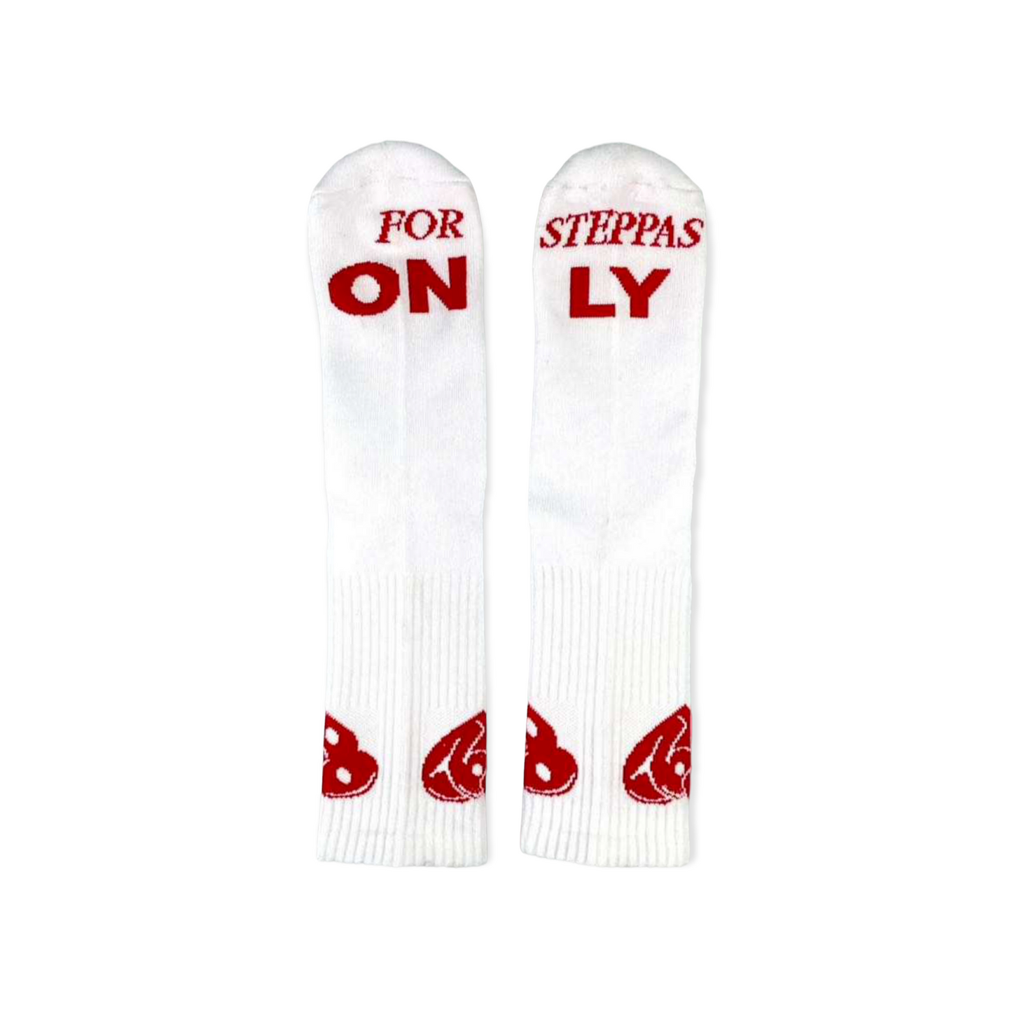 For Steppers Only Sock (wht/red)